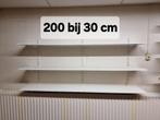 Wandsysteem,  wandrail, dragers, witte planken, Ophalen, Gebruikt, Minder dan 25 mm, Plank