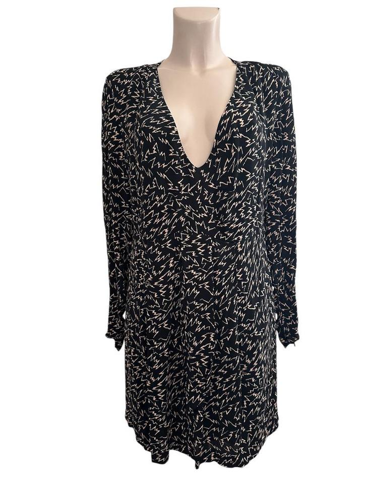 Reiss jurk M, Kleding | Dames, Jurken, Zo goed als nieuw, Maat 38/40 (M), Zwart, Onder de knie, Ophalen of Verzenden