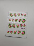 Velletje nagel water decals stickers BJC-186 bloemen roze, Verzenden, Nieuw, Toebehoren, Handen en Nagels