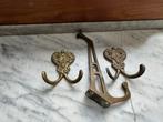 Vintage Wandhaken Set van Messing., Huis en Inrichting, Woonaccessoires | Kapstokken, Gebruikt, Wandhaken, Ophalen of Verzenden