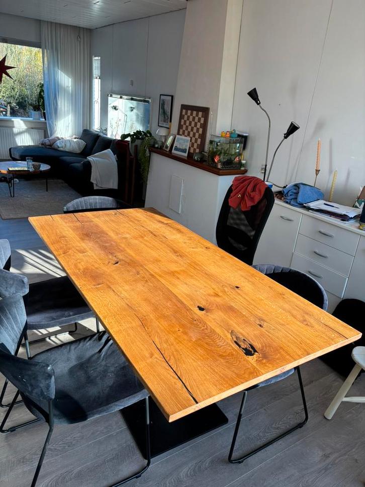 Massieve eettafel walnoot top, Huis en Inrichting, Tafels | Eettafels, Zo goed als nieuw, 50 tot 100 cm, 150 tot 200 cm, Vijf personen of meer