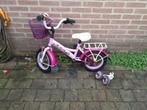 Gebruikte meisjesfiets 12,5 inch incl zijwieltjes, Fietsen en Brommers, Fietsen | Kinderfietsjes, Ophalen, Gebruikt, Minder dan 16 inch
