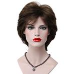 Pruik kort haar in laagjes bruin kleur 8, Ophalen of Verzenden, Nieuw, Pruik of Haarverlenging