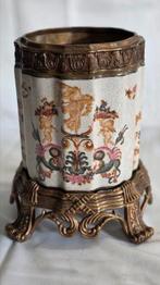 Antieke cachepot met bronzen monturen ca 1880, Antiek en Kunst, Ophalen of Verzenden