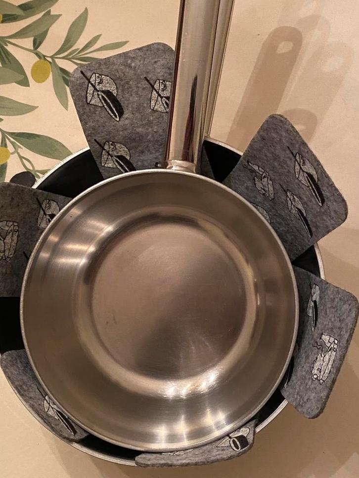 Demeyere Sauspannen/sauteuzes, Huis en Inrichting, Keuken | Potten en Pannen, Zo goed als nieuw, Overige typen, Rvs, Inductieplaat