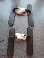 2 bakelieten koperen deurklinken. Greep. Gamma. Deurkruk., Antiek en Kunst, Ophalen of Verzenden