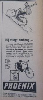 knipsel  rijwiel  /   fiets     PHOENIX   1953, Ophalen of Verzenden, 1940 tot 1960, Nederland, Knipsel(s)