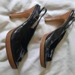 Zwarte pumps 38 peeptoe, Verzenden, Zo goed als nieuw, Zwart
