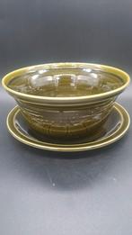 Groene Goedewaagen fruittest - schaal en bak, Antiek en Kunst, Antiek | Porselein, Ophalen of Verzenden