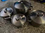 BK Pannenset - 4 Delig - RVS, Ophalen, Gebruikt, Inductieplaat, Pannenset