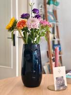 Blauwe HKliving Face Vaas - Azul, Huis en Inrichting, Woonaccessoires | Vazen, Ophalen, Blauw, Aardewerk of Porselein, Zo goed als nieuw