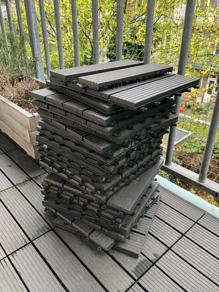 composiet terrastegels vlondertjes met kliksysteem 30x30, Tuin en Terras, Terrasdelen en Vlonders, Gebruikt, Composiet, Ophalen