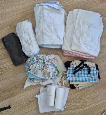 Complete set wasbare luiers (Blümchen, Popolini, Disana) beschikbaar voor biedingen