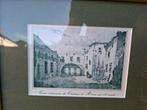 Litho van een kasteel in frankrijk brocante vintage, Ophalen