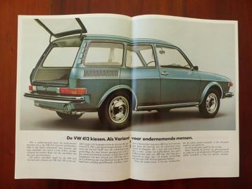 Volkswagen VW 412 1974 brochure beschikbaar voor biedingen