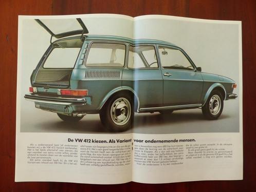 Volkswagen VW 412 1974 brochure, Boeken, Auto's | Folders en Tijdschriften, Zo goed als nieuw, Volkswagen, Verzenden