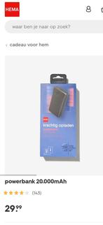 Hema Powerbank 20000mAh - Lange batterijduur, Ophalen of Verzenden, Nieuw, Hema