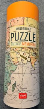 Wereldkaart - Wanderlust 1000 Stukjes, Ophalen of Verzenden, 500 t/m 1500 stukjes, Zo goed als nieuw, Legpuzzel