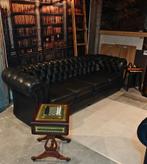 XXL Originele Zwarte 4-zits Chesterfield, Huis en Inrichting, Gebruikt, Bollenmarkt 14c, Salvale, Ophalen of Verzenden
