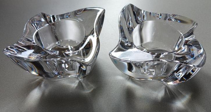 2x waxinelichthouder/ kandelaar Villeroy en Boch New Wave, Huis en Inrichting, Woonaccessoires | Kandelaars en Kaarsen, Zo goed als nieuw