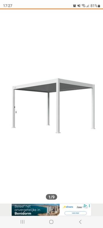 Aluminium overkapping met schutters  beschikbaar voor biedingen