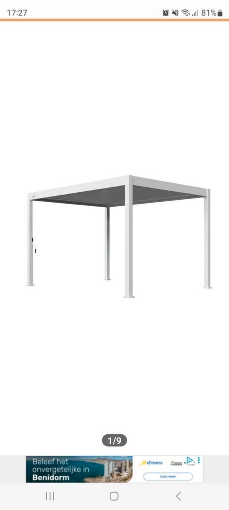 Aluminium overkapping met schutters, Tuin en Terras, Overkappingen, Zo goed als nieuw, Ophalen of Verzenden