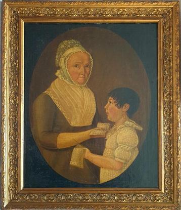 Antieke ca. 19e eeuw schilderij Hollandse School beschikbaar voor biedingen