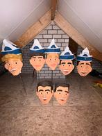 Carnavalskoppen 7 stuks (Carnavalspoppen), Ophalen, Zo goed als nieuw, Carnaval