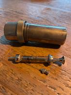 Antieke Esculap Record Injectiespuit met Koker, Antiek en Kunst, Antiek | Gereedschap en Instrumenten, Ophalen of Verzenden