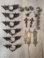 Vintage sierbeslag/ lade hengsels en knoppen, Antiek en Kunst, Ophalen of Verzenden