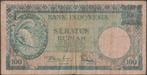 Indonesië 100 rupiah ND(1957) gebruikt p.51 (nr 42), Verzenden, Zuidoost-Azië, Los biljet
