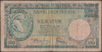 Indonesië 100 rupiah ND(1957) gebruikt p.51 (nr 42) beschikbaar voor biedingen