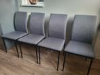 4 Jysk Eetkamerstoelen - Gestoffeerd en Netjes, Ophalen, Grijs