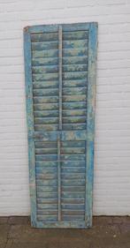 Luik shutter raamblinden blauw groen oud, Antiek en Kunst, Curiosa en Brocante, Ophalen