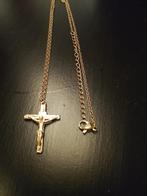 Ketting met kruis klein, Ophalen of Verzenden, Zilver, Overige materialen, Met hanger