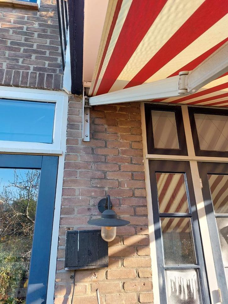 Zonnescherm 328cm, Tuin en Terras, Zonneschermen, Gebruikt, Knikarmscherm, Ophalen