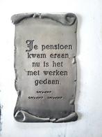 Tinnen muurbord 14cm x 24cm 92%, Ophalen of Verzenden