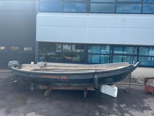 Mooie grote aluminium praam, Watersport en Boten, Platbodems, Gebruikt, Tot 6 meter, Aluminium, Benzine, Ophalen