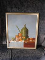 Ingelijst schilderwerk van Cor Jacobi - "Petroleumstel", Ophalen of Verzenden