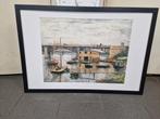 Claude Monet the bridge at argemteuil grey weather, 50 tot 75 cm, Ophalen of Verzenden, 75 tot 100 cm, Print