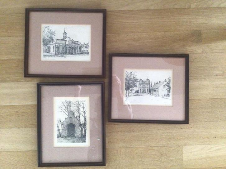 Etsen en foto’s van de oude wijk Tongelre (Eindhoven), Antiek en Kunst, Kunst | Etsen en Gravures, Ophalen of Verzenden