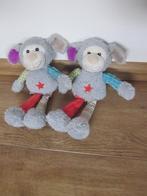 Tiamo zacht grijs ruwharig pluche hond aap knuffel wiebelben, Ophalen of Verzenden, Zo goed als nieuw, Hond