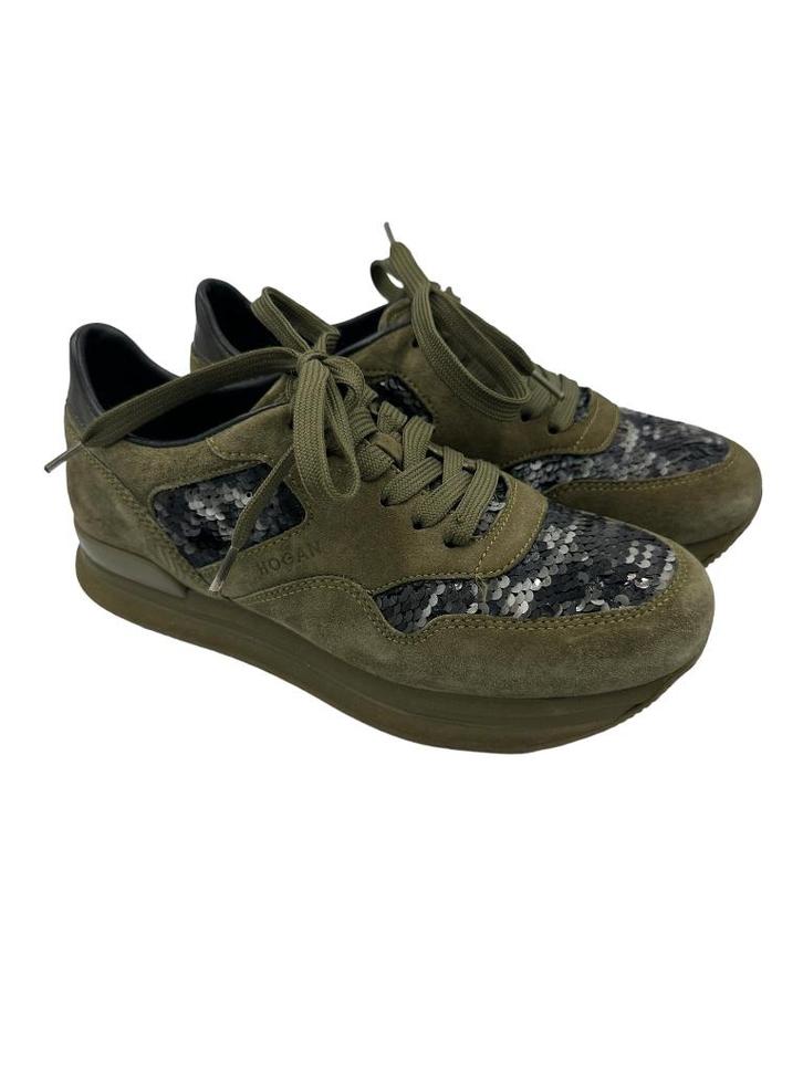 Hogan veterschoenen 38, Kleding | Dames, Schoenen, Zo goed als nieuw, Sneakers of Gympen, Groen, Ophalen of Verzenden