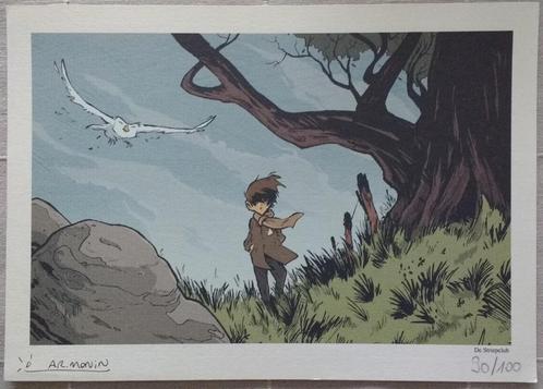 Strip prent De witte dame (De wilde vlucht) - Arno Monin, Boeken, Stripboeken, Zo goed als nieuw, Ophalen
