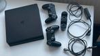 PlayStation 4 Slim 1TB + 2 Dualshock 4, Met games, Met 2 controllers, Ophalen of Verzenden, Zo goed als nieuw