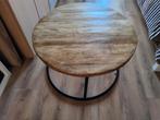 mango houten salontafel doorsnee 75cm., Huis en Inrichting, 50 tot 100 cm, Rond, Zo goed als nieuw, Minder dan 50 cm