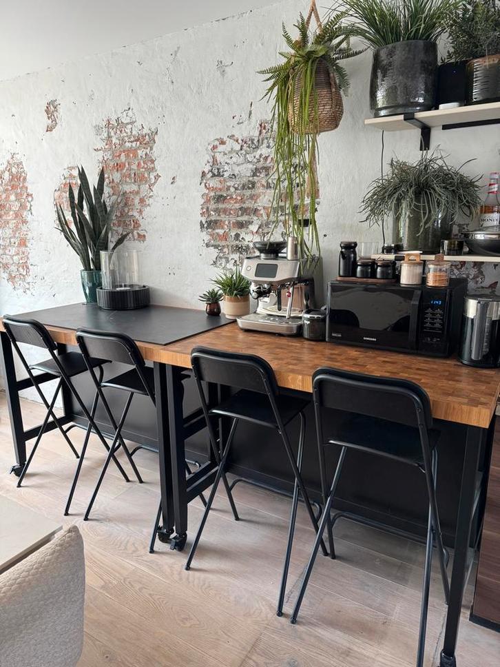 IKEA Vadholma Keukeneiland + Barkrukken - Verrijdbaar!, Huis en Inrichting, Keuken | Keukenelementen, Zo goed als nieuw, 100 tot 150 cm