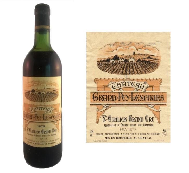 Chateau Grand Pey Lescours | St. Emilion Grand Cru 1976, Verzamelen, Wijnen, Nieuw, Rode wijn, Frankrijk, Vol, Ophalen of Verzenden