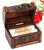 Luxe antiek look schatkist trouwringen doosje., Ophalen of Verzenden, Nieuw, Versiering, Geboorte of Huwelijk