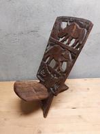 Handgesneden Oost-Afrikaanse houten vouwstoel, Antiek en Kunst, Ophalen of Verzenden